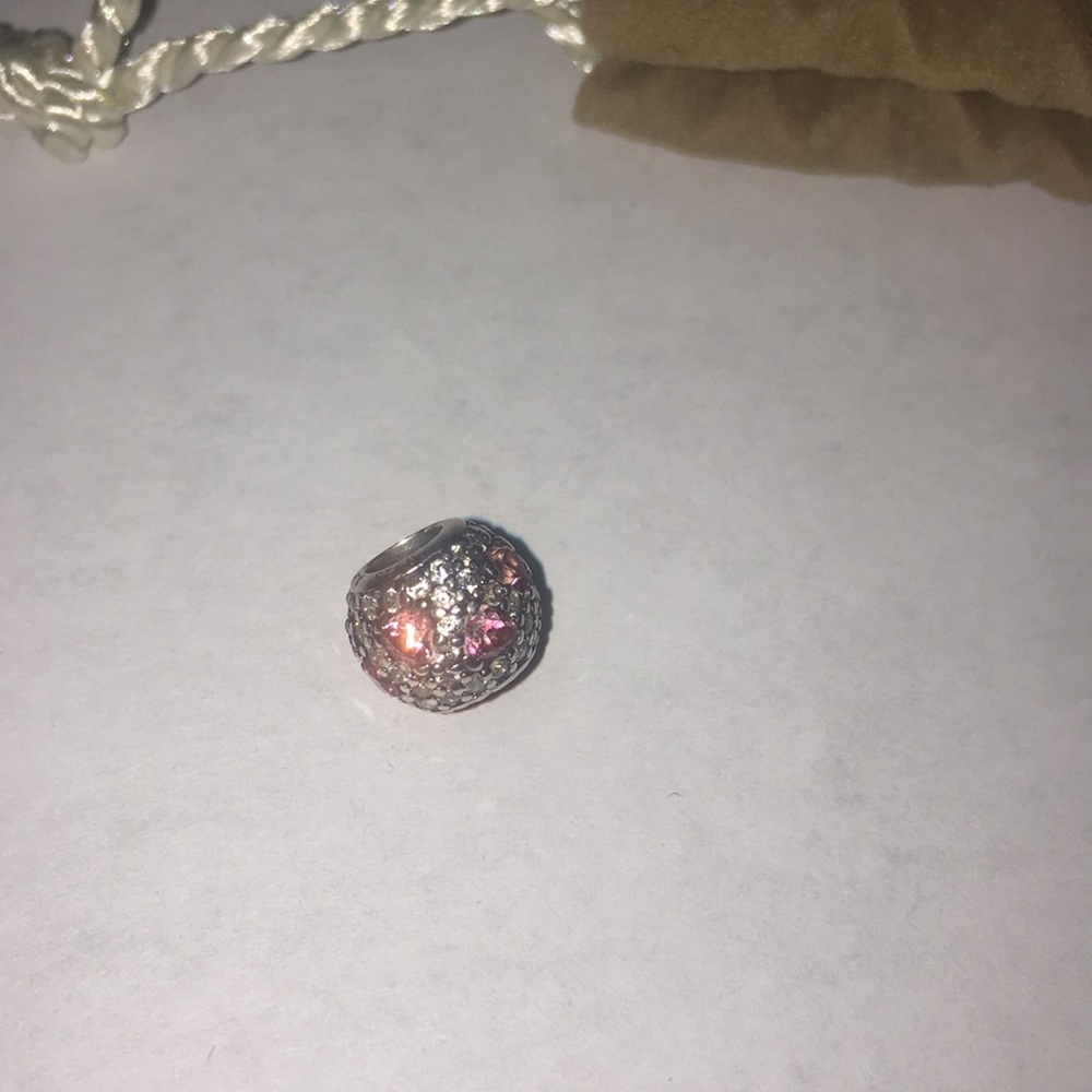 Pandora pink and clear crystal heart charm. 💕